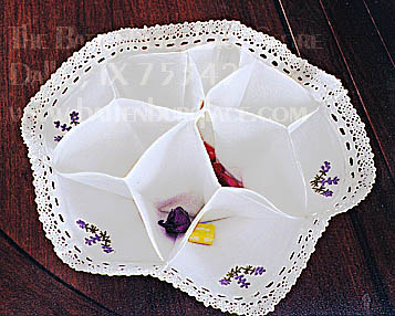 Festive Cotton Candy Trays. Lavender Flowers.