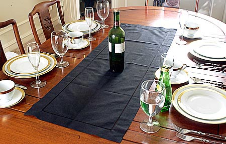 Table runner. Solid Black color. 16x36" - Click Image to Close