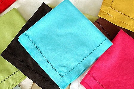 Hemstitch Handkerchief in Colors