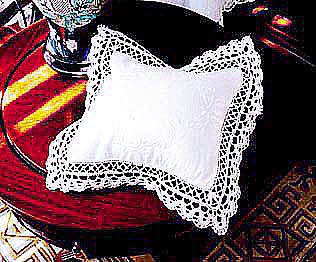 Vintage Cluny Lace. Baby Sham 8x8.Insert Included. White - Click Image to Close